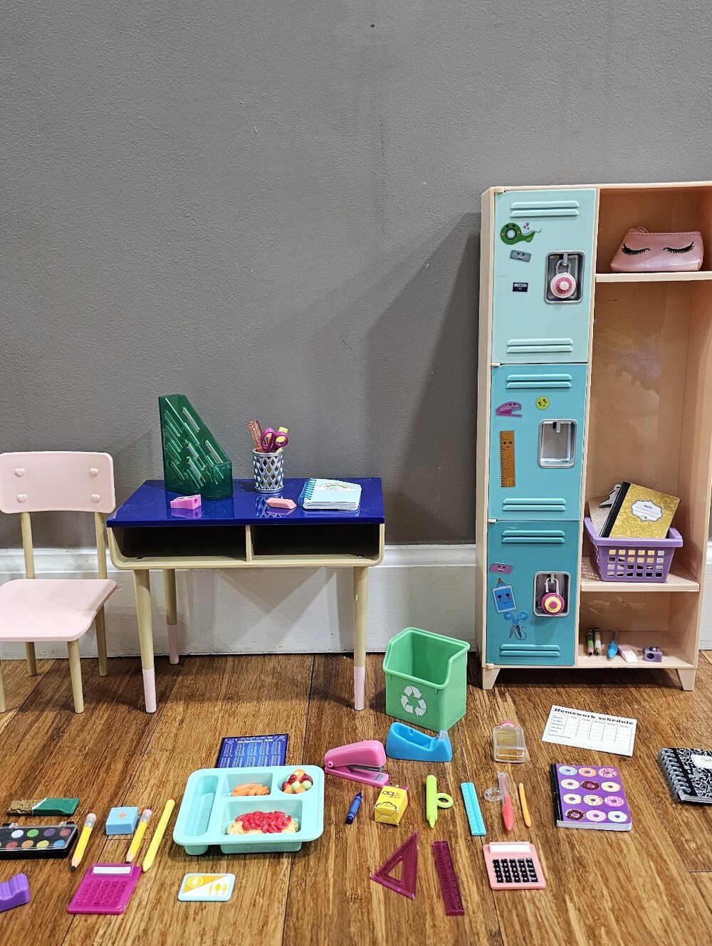Our Generation School Megaset: Locker, Desk & Chair, Math Wiz, Lunch & More!